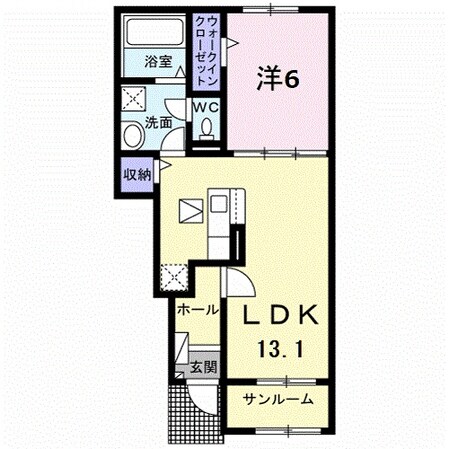 河原田駅 徒歩8分 1階の物件間取画像